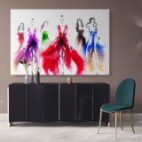 Women Fashion Abstract Original Watercolour Canvas Wall Art