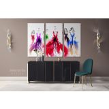 Women Fashion Abstract Original Watercolour Canvas Wall Art - Image 3