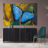 Beautiful Butterfly Original Pastel wall art Modern Print Abstract Canvas Wall Art - Image 2
