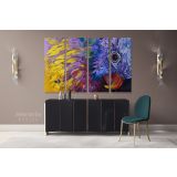 Beautiful Parrot Bird Original Pastel wall art Modern Print Abstract Canvas Wall Art - Image 4
