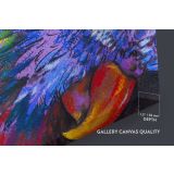 Beautiful Parrot Bird Original Pastel wall art Modern Print Abstract Canvas Wall Art - Image 6