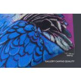 Colourful Bird Parrot Original Pastel wall art Modern Print Abstract Canvas Wall Art - Image 6