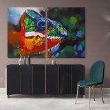 Toads Frog Original Pastel wall art Modern Print Abstract Canvas Wall Art - Image 2