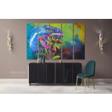 Beautiful Toads Frog Original Pastel wall art Modern Print Abstract Canvas Wall Art - Image 5