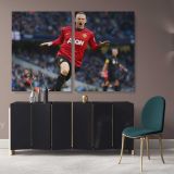 Soccer Player Wayne Rooney Sports Canvas Wall Art - Image 2