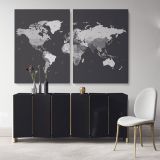 World map wall art World Map Canvas Large World Map Canvas Wall Art - Image 2