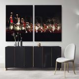 Michael Jordan Basketball Player Canvas Autograph Canvas Wall Art - Image 2