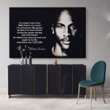 Michael Jordan Basketball Player Motivational Quote Canvas Wall Art