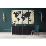 Vintage World Map Vintage Canvas with Frame World map For Wall art - Image 4