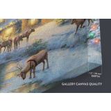 Christmas Winter Vintage Village Scene Holiday Decor Wall Art Print Painting On Framed Canvas - Image 6
