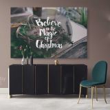 Believe in the Magic of Christmas Wall Art Print Painting On Framed Canvas