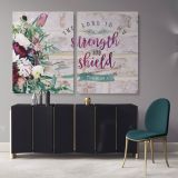 Holy Bible Verse Art Canvas Offices Scripture Decals Quote wall art Home Bible Verse Canvas Wall Art - Image 2