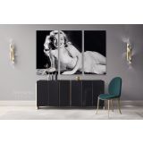Marilyn Monroe Canvas American Model Wall Artwork Hangings Marilyn Monroe Actress Canvas Wall Art - Image 3