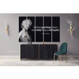 Marilyn Monroe Canvas Model Wall Artwork Hangings Marilyn Monroe Actress Pop Naked Canvas Wall Art - Image 5