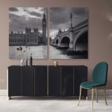 London Big Ben Westminster Black and White wall art Buildings and Cites Canvas Wall Art - Image 2