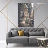 Buddha Carving Vintage Canvas Wall Art - Image 3