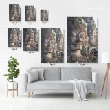 Buddha Carving Vintage Canvas Wall Art - Image 4
