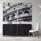 Stunning Black and White Colosseum wall art Buildings and Cites Canvas Wall Art - Image 2