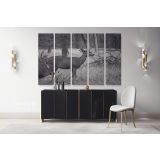 Reindeer Black and White Photography Canvas Wall Art - Image 5