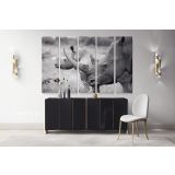 Rhinoceros Black and White Photography Canvas Wall Art - Image 5