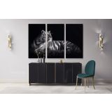 Large Tiger Canvas Black and White Photography Canvas Wall Art - Image 2