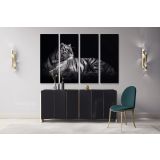 Large Tiger Canvas Black and White Photography Canvas Wall Art - Image 4