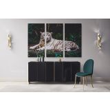 Large White Tiger Canvas Photography Canvas Wall Art - Image 3