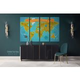 Take A Trip Kids World Tour Map Nursery Map Canvas Colorful Map Decor For Large World Map - Image 4