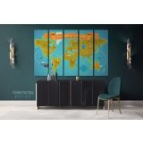 Take A Trip Kids World Tour Map Nursery Map Canvas Colorful Map Decor For Large World Map - Image 5
