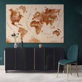 Kids World Map Nursery Map Canvas Colorful Map Decor For Large World Map