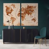 Kids World Map Nursery Map Canvas Colorful Map Decor For Large World Map - Image 2