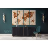 Kids World Map Nursery Map Canvas Colorful Map Decor For Large World Map - Image 4