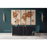Kids World Map Nursery Map Canvas Colorful Map Decor For Large World Map - Image 5