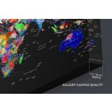 Geometric Design World Map With Country And City Names World Map Wall Art World Map Canvas Wall Art - Image 6