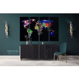 Geometric Design World Map World Map Wall Art World Map Canvas Large World Map Canvas Wall Art - Image 4