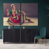 ArtzFolio Indian Classical Dance Bharatanatyam Canvas Wall Art - Image 3