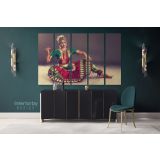 ArtzFolio Indian Classical Dance Bharatanatyam Canvas Wall Art - Image 5