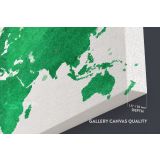 Green Large Bright Color World Map Playroom Wall Map Canvas Wall Art Canvas For Decor Home - Image 6