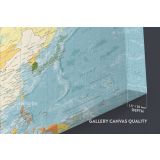 Old Retro Map of Asia and Bathymetry Canvas Gift Office Living Room Home Decor For Wall Hangings - Image 6