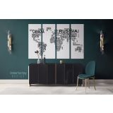 Typographic Text World Map World map wall art World Map Canvas Large World Map Canvas Wall Art - Image 4
