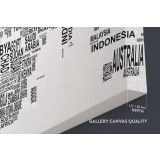 Typographic Text World Map World map wall art World Map Canvas Large World Map Canvas Wall Art - Image 6