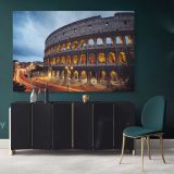 Rome Colosseum wall art Decor Print Skyline Cityscape Canvas Wall Art