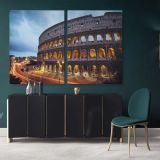 Rome Colosseum wall art Decor Print Skyline Cityscape Canvas Wall Art - Image 2