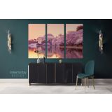 Colourful White House Spring Time View Canvas Wall Art - Image 3