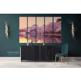 Colourful White House Spring Time View Canvas Wall Art - Image 5