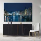 City of Romance Venice Cityscape with Water Canvas Wall Art