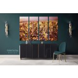 Bright Colourful New York Skyline Cityscape Night View Canvas Wall Art - Image 4