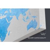 Modern Sky Blue Water Color World Map Canvas Wall Art - Image 6