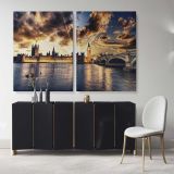 London Westminster Bridge Big Ben City Of London Skyline Landscape Canvas Wall Art - Image 2