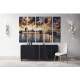 London Westminster Bridge Big Ben City Of London Skyline Landscape Canvas Wall Art - Image 5